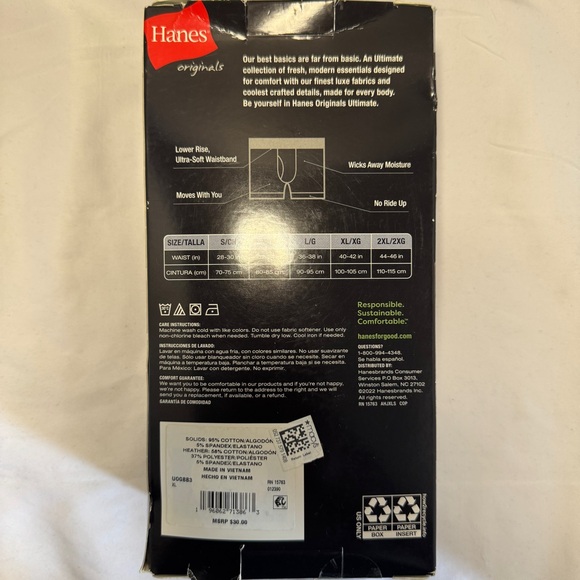 HANES Men's Stretch Boxer Briefs - 3 pk (XL) - Picture 2 of 5